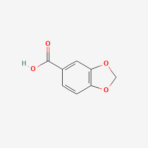 Benzo[d][1,3]dioxole-5-carboxylic acid chemical structure (CAS 94-53-1)