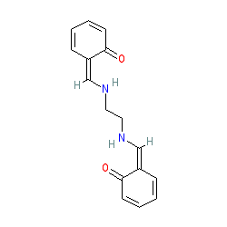 2,2'-((Ethane-1,2-diylbis(azanylylidene))bis(methanylylidene))diphenol chemical structure (CAS 94-93-9)