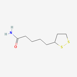 5-(1,2-Dithiolan-3-yl)pentanamide chemical structure (CAS 940-69-2)