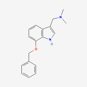 1-(7-(Benzyloxy)-1H-indol-3-yl)-N,N-dimethylmethanamine chemical structure (CAS 94067-27-3)