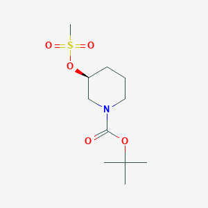 (S)-tert-Butyl 3-((methylsulfonyl)oxy)piperidine-1-carboxylate chemical structure (CAS 940890-90-4)