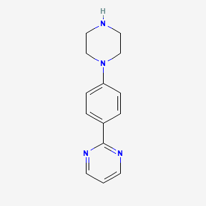 2-(4-(Piperazin-1-yl)phenyl)pyrimidine chemical structure (CAS 940903-37-7)