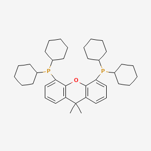 4,5-Bis(dicyclohexylphosphino)-9,9-dimethyl-9H-xanthene chemical structure (CAS 940934-47-4)