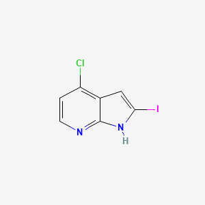 4-Chloro-2-iodo-7-azaindole chemical structure (CAS 940948-29-8)