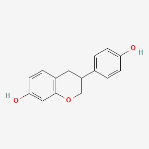3-(4-Hydroxyphenyl)chroman-7-ol chemical structure (CAS 94105-90-5)