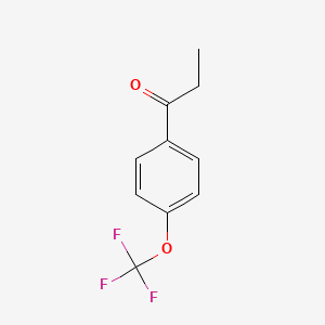 1-(4-(Trifluoromethoxy)phenyl)propan-1-one chemical structure (CAS 94108-55-1)