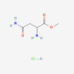 Methyl 2,4-diamino-4-oxobutanoate hydrochloride chemical structure (CAS 94129-50-7)
