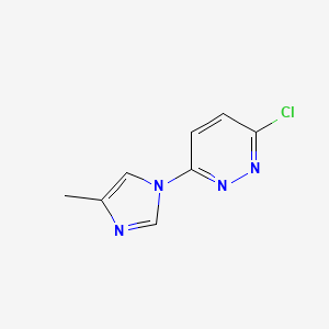3-Chloro-6-(4-methyl-1H-imidazol-1-yl)pyridazine chemical structure (CAS 941294-26-4)