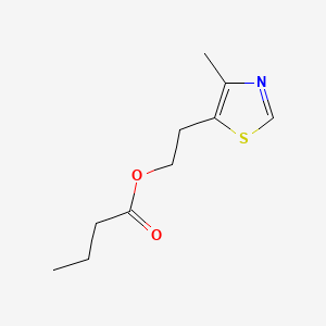 2-(4-Methylthiazol-5-yl)ethyl butyrate chemical structure (CAS 94159-31-6)