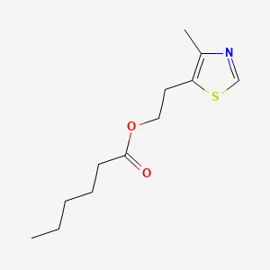 2-(4-Methylthiazol-5-yl)ethyl hexanoate chemical structure (CAS 94159-32-7)