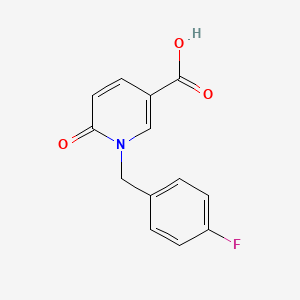 1-(4-Fluorobenzyl)-6-oxo-1,6-dihydropyridine-3-carboxylic acid chemical structure (CAS 941869-20-1)