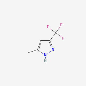 5-Methyl-3-(trifluoromethyl)-1H-pyrazole chemical structure (CAS 942060-04-0)