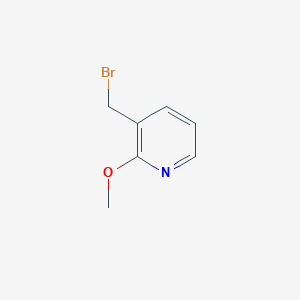 3-(Bromomethyl)-2-methoxypyridine chemical structure (CAS 942060-13-1)