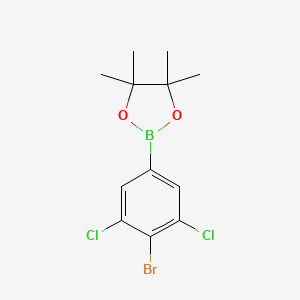 2-(4-Bromo-3,5-dichlorophenyl)-4,4,5,5-tetramethyl-1,3,2-dioxaborolane chemical structure (CAS 942069-45-6)