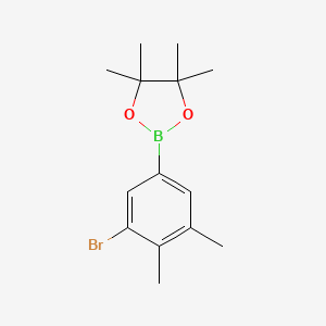 2-(3-Bromo-4,5-dimethylphenyl)-4,4,5,5-tetramethyl-1,3,2-dioxaborolane chemical structure (CAS 942069-47-8)