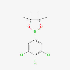 4,4,5,5-Tetramethyl-2-(3,4,5-trichlorophenyl)-1,3,2-dioxaborolane chemical structure (CAS 942069-95-6)