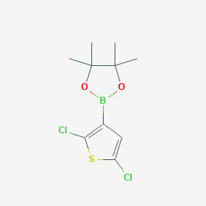 2-(2,5-Dichlorothiophen-3-yl)-4,4,5,5-tetramethyl-1,3,2-dioxaborolane chemical structure (CAS 942070-18-0)