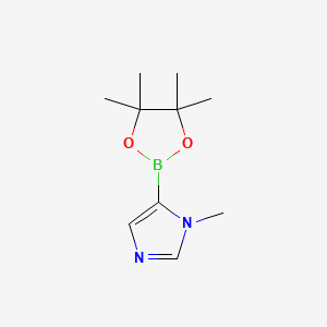 1-Methyl-5-(4,4,5,5-tetramethyl-1,3,2-dioxaborolan-2-yl)-1H-imidazole chemical structure (CAS 942070-72-6)
