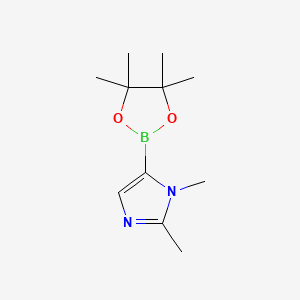 1,2-Dimethyl-5-(4,4,5,5-tetramethyl-1,3,2-dioxaborolan-2-yl)-1H-imidazole chemical structure (CAS 942070-74-8)