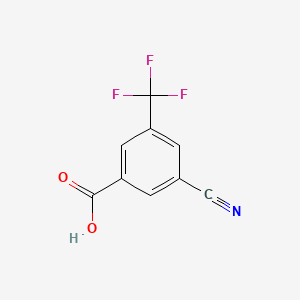 3-Cyano-5-(trifluoromethyl)benzoic Acid chemical structure (CAS 942077-16-9)