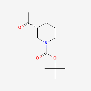 tert-Butyl (R)-3-acetylpiperidine-1-carboxylate chemical structure (CAS 942143-25-1)