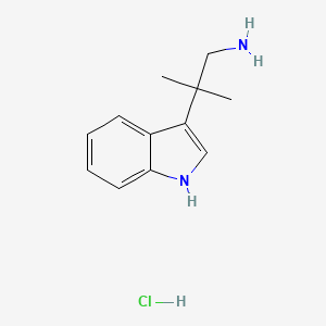 2-(1H-Indol-3-yl)-2-methylpropan-1-amine hydrochloride chemical structure (CAS 942148-13-2)