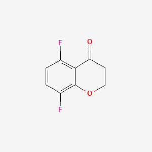 5,8-Difluorochroman-4-one chemical structure (CAS 942196-01-2)