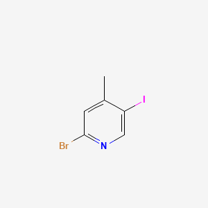 2-Bromo-5-iodo-4-methylpyridine chemical structure (CAS 942206-07-7)