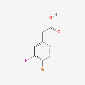 4-Bromo-3-fluorophenylacetic acid chemical structure (CAS 942282-40-8)