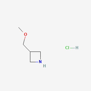3-(Methoxymethyl)azetidine hydrochloride chemical structure (CAS 942308-06-7)