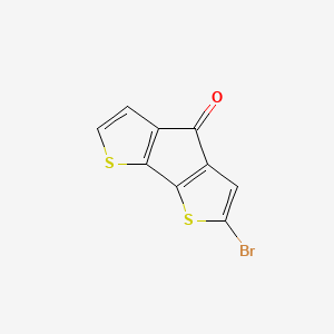 2-Bromo-4H-cyclopenta[1,2-b:5,4-b']dithiophen-4-one chemical structure (CAS 942398-52-9)
