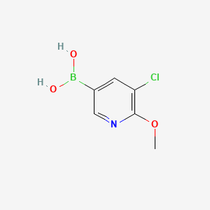 3-Chloro-2-methoxypyridine-5-boronic acid chemical structure (CAS 942438-89-3)