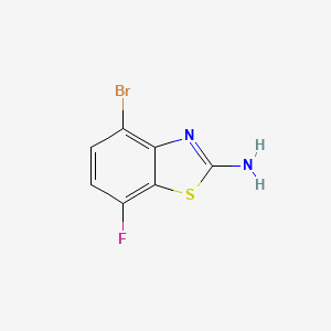 4-Bromo-7-fluorobenzo[d]thiazol-2-amine chemical structure (CAS 942473-89-4)