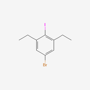 5-Bromo-1,3-diethyl-2-iodobenzene chemical structure (CAS 942475-12-9)