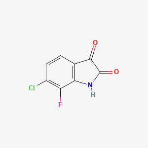 6-Chloro-7-fluoroindoline-2,3-dione chemical structure (CAS 942493-23-4)