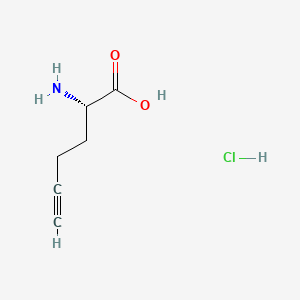 (S)-2-Aminohex-5-ynoic acid hydrochloride chemical structure (CAS 942518-19-6)
