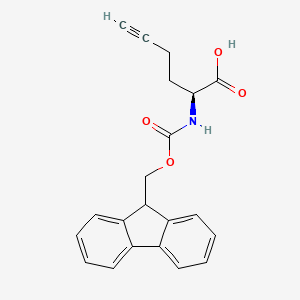 (2S)-2-(Fmoc-amino)-5-hexynoic acid chemical structure (CAS 942518-21-0)