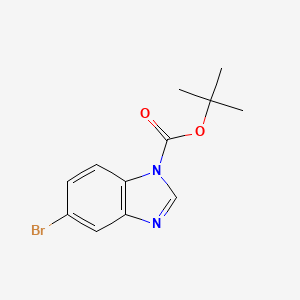 tert-Butyl 5-bromo-1H-benzo[d]imidazole-1-carboxylate chemical structure (CAS 942590-05-8)