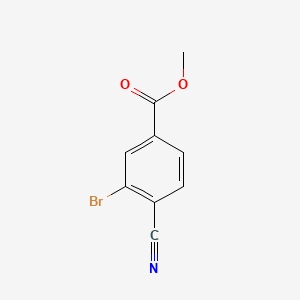 Methyl 3-bromo-4-cyanobenzoate chemical structure (CAS 942598-44-9)