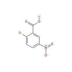 2-Bromo-5-nitrobenzoic acid chemical structure (CAS 943-14-6)