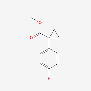 Methyl 1-(4-fluorophenyl)cyclopropanecarboxylate chemical structure (CAS 943111-83-9)