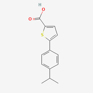 5-(4-Isopropylphenyl)thiophene-2-carboxylic acid chemical structure (CAS 943115-91-1)