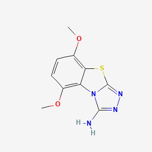 5,8-Dimethoxybenzo[4,5]thiazolo[2,3-c][1,2,4]triazol-3-amine chemical structure (CAS 943119-42-4)