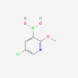 (5-Chloro-2-methoxypyridin-3-yl)boronic acid chemical structure (CAS 943153-22-8)
