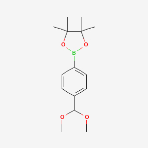 2-(4-(Dimethoxymethyl)phenyl)-4,4,5,5-tetramethyl-1,3,2-dioxaborolane chemical structure (CAS 943239-68-7)