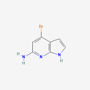 4-Bromo-1H-pyrrolo[2,3-b]pyridin-6-amine chemical structure (CAS 943323-55-5)