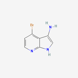 4-Bromo-1H-pyrrolo[2,3-b]pyridin-3-amine chemical structure (CAS 943323-65-7)
