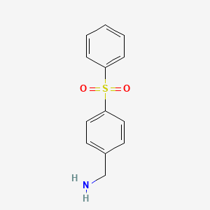 (4-(Phenylsulfonyl)phenyl)methanamine chemical structure (CAS 94341-56-7)
