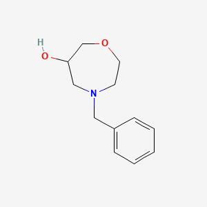 4-Benzyl-1,4-oxazepan-6-ol chemical structure (CAS 943443-03-6)