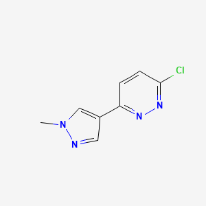 3-Chloro-6-(1-methyl-1H-pyrazol-4-yl)pyridazine chemical structure (CAS 943541-20-6)